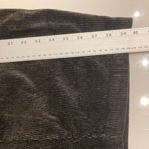 Nwot SHACK INCORPORATED Pants L Corduroy Silk Super-Wide-Barrel Drop Crotch Blac - Picture 8 of 11